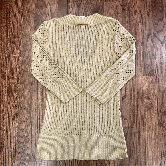 Light Weight V-Neck Sweater | Brand: BCX | Size: M | Color: Tan with gold flecks - Picture 2 of 5